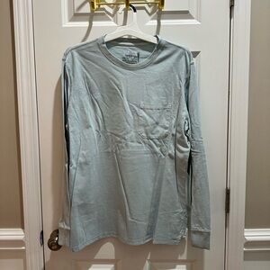 NEW Goodfellow & Co Men's Soft Blue Long Sleeve Pocket Tee sz. L